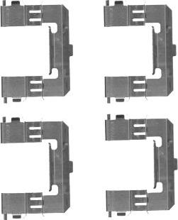 HELLA 8DZ 355 204-571 - Piederumu komplekts, Disku bremžu uzlikas www.autospares.lv