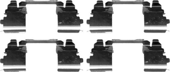 HELLA 8DZ 355 205-401 - Piederumu komplekts, Disku bremžu uzlikas www.autospares.lv