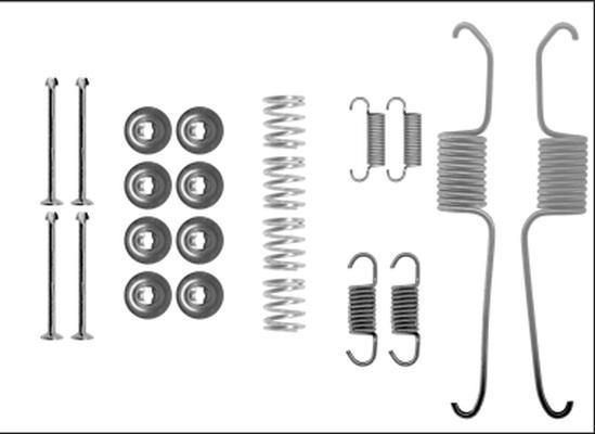 HELLA 8DZ 355 205-801 - Piederumu komplekts, Bremžu loki www.autospares.lv