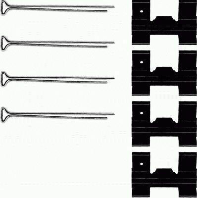 HELLA 8DZ 355 206-511 - Piederumu komplekts, Disku bremžu uzlikas www.autospares.lv