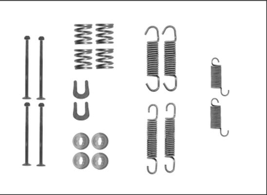 HELLA 8DZ 355 206-041 - Piederumu komplekts, Bremžu loki www.autospares.lv