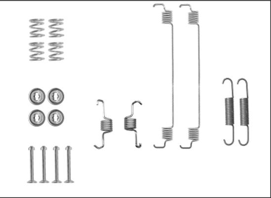 HELLA 8DZ 355 206-051 - Piederumu komplekts, Bremžu loki www.autospares.lv