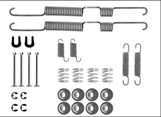 HELLA 8DZ 355 206-061 - Piederumu komplekts, Bremžu loki www.autospares.lv