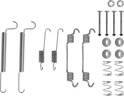 HELLA 8DZ 355 200-461 - Piederumu komplekts, Bremžu loki www.autospares.lv