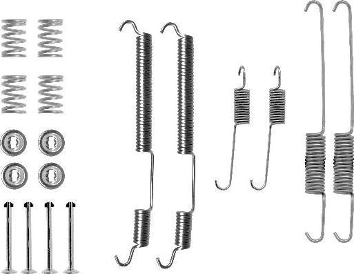 HELLA 8DZ 355 200-421 - Piederumu komplekts, Bremžu loki www.autospares.lv