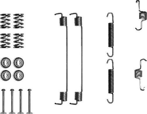 HELLA 8DZ 355 200-671 - Piederumu komplekts, Bremžu loki autospares.lv