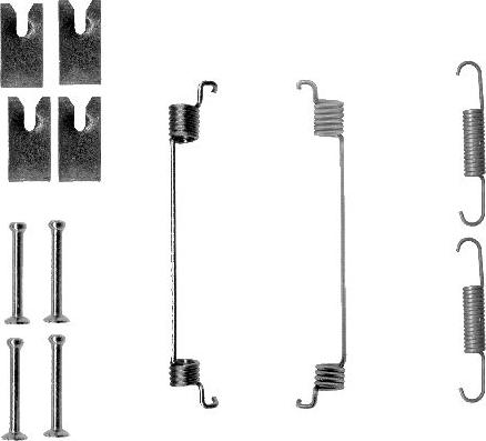 HELLA 8DZ 355 200-841 - Piederumu komplekts, Bremžu loki www.autospares.lv