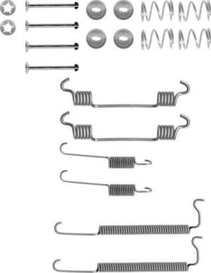 HELLA 8DZ 355 200-811 - Piederumu komplekts, Bremžu loki www.autospares.lv