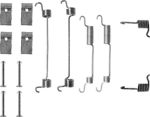 HELLA 8DZ 355 200-321 - Piederumu komplekts, Bremžu loki www.autospares.lv