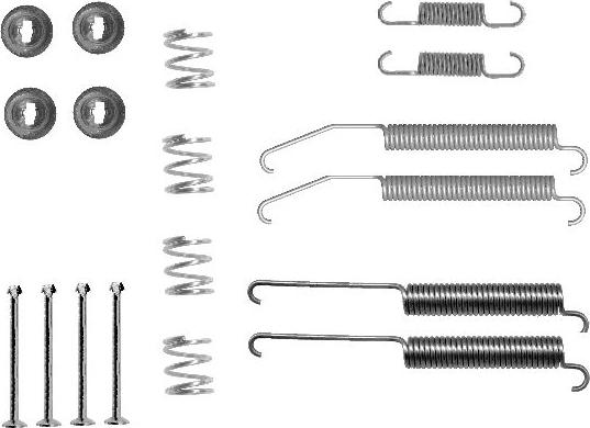 HELLA 8DZ 355 200-791 - Piederumu komplekts, Bremžu loki www.autospares.lv