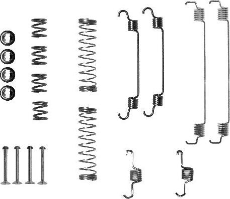 HELLA 8DZ 355 200-741 - Piederumu komplekts, Bremžu loki www.autospares.lv