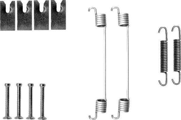 HELLA 8DZ 355 200-701 - Piederumu komplekts, Bremžu loki www.autospares.lv