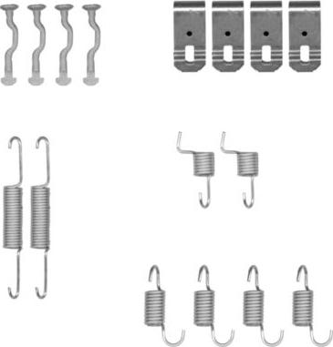 HELLA 8DZ 355 201-971 - Piederumu komplekts, Stāvbremzes mehānisma bremžu loks www.autospares.lv