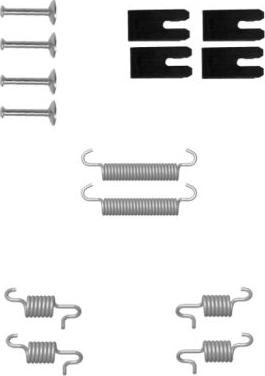 HELLA 8DZ 355 201-891 - Piederumu komplekts, Stāvbremzes mehānisma bremžu loks www.autospares.lv