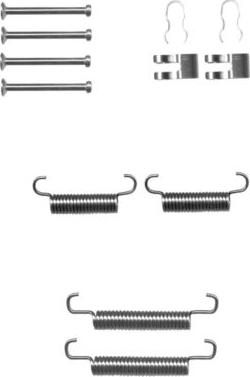 HELLA 8DZ 355 201-861 - Piederumu komplekts, Stāvbremzes mehānisma bremžu loks www.autospares.lv