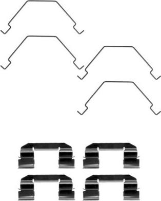 HELLA 8DZ 355 203-691 - Accessory Kit for disc brake Pads www.autospares.lv