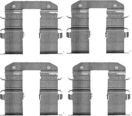 HELLA 8DZ 355 203-351 - Piederumu komplekts, Disku bremžu uzlikas www.autospares.lv