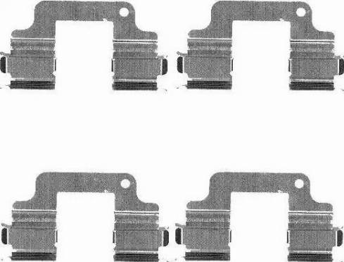 HELLA 8DZ 355 203-371 - Piederumu komplekts, Disku bremžu uzlikas www.autospares.lv