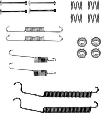 HELLA 8DZ 355 202-091 - Piederumu komplekts, Bremžu loki www.autospares.lv