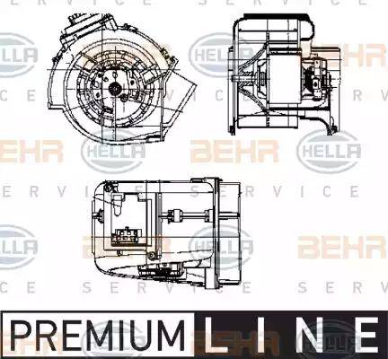 HELLA 8EW 009 159-371 - Salona ventilators www.autospares.lv