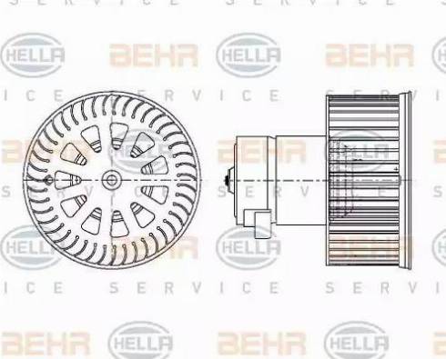 HELLA 8EW 009 157-161 - Salona ventilators www.autospares.lv