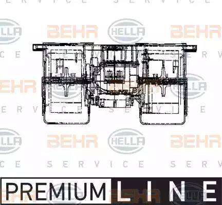 HELLA 8EW 009 160-631 - Salona ventilators www.autospares.lv