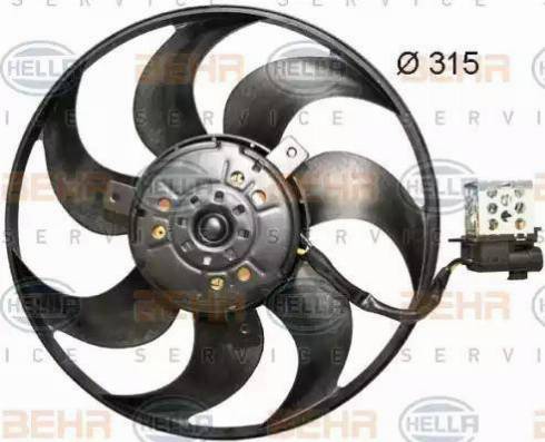 HELLA 8EW 351 044-061 - Ventilators, Motora dzesēšanas sistēma www.autospares.lv