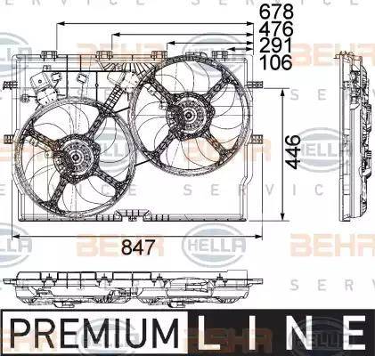 HELLA 8EW 351 040-611 - Ventilators, Motora dzesēšanas sistēma www.autospares.lv