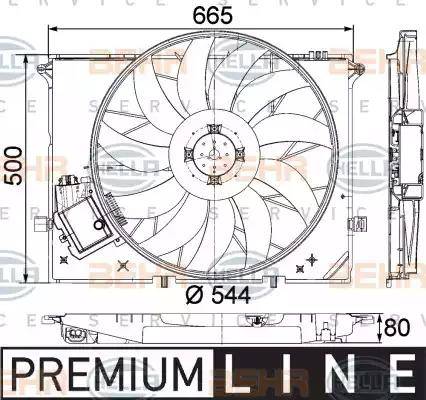 HELLA 8EW 351 040-091 - Ventilators, Motora dzesēšanas sistēma autospares.lv