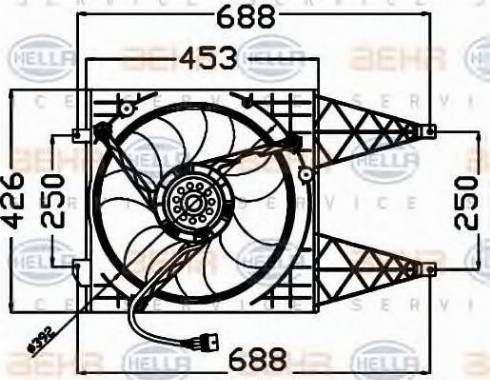 HELLA 8EW 351 042-551 - Ventilators, Motora dzesēšanas sistēma www.autospares.lv