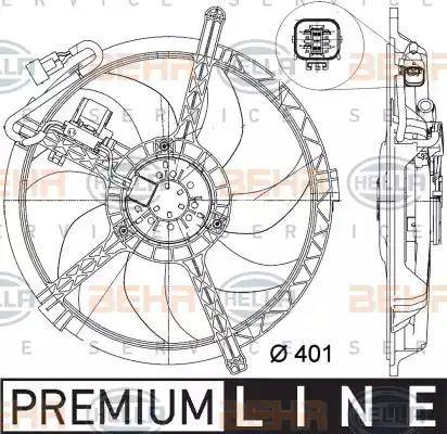 HELLA 8EW 351 042-721 - Ventilators, Motora dzesēšanas sistēma www.autospares.lv