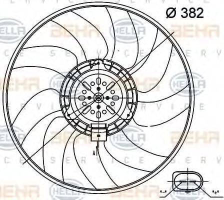 HELLA 8EW 351 000-471 - Fan, radiator www.autospares.lv