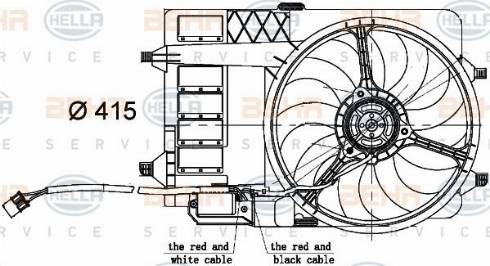 HELLA 8EW 351 000-304 - Ventilators, Motora dzesēšanas sistēma www.autospares.lv