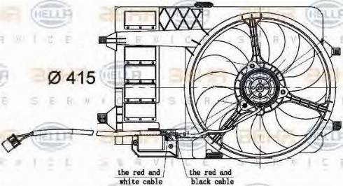 HELLA 8EW 351 000-301 - Ventilators, Motora dzesēšanas sistēma www.autospares.lv