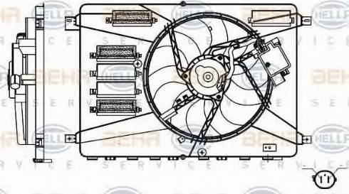 HELLA 8EW 351 000-371 - Ventilators, Motora dzesēšanas sistēma www.autospares.lv