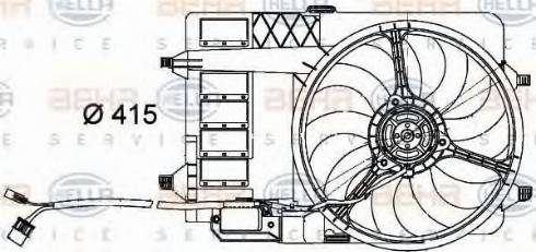 HELLA 8EW 351 000-291 - Ventilators, Motora dzesēšanas sistēma www.autospares.lv