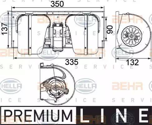 HELLA 8EW 351 024-491 - Salona ventilators www.autospares.lv