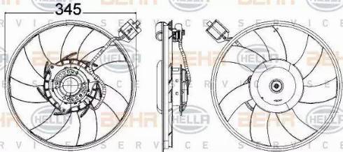 HELLA 8EW 351 104-541 - Ventilators, Motora dzesēšanas sistēma www.autospares.lv