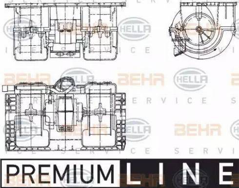 HELLA 8EW 351 336-141 - Salona ventilators www.autospares.lv