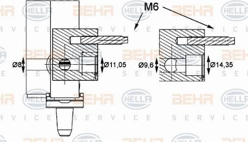 HELLA 8FC 351 004-551 - Kondensators, Gaisa kond. sistēma www.autospares.lv