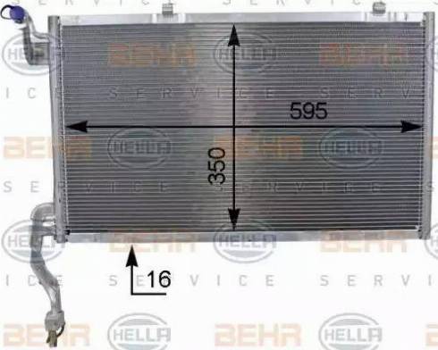 HELLA 8FC 351 000-441 - Kondensators, Gaisa kond. sistēma www.autospares.lv