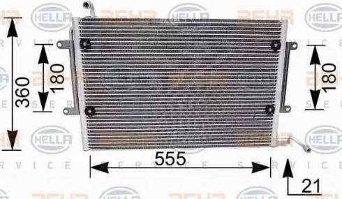 HELLA 8FC 351 036-081 - Kondensators, Gaisa kond. sistēma www.autospares.lv