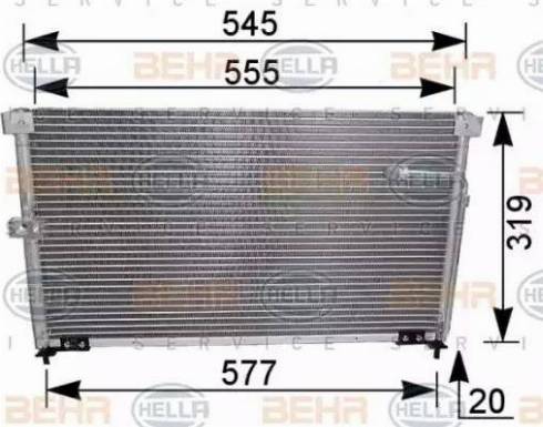 HELLA 8FC 351 036-301 - Kondensators, Gaisa kond. sistēma www.autospares.lv