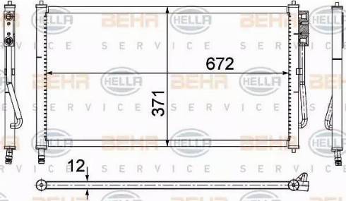 HELLA 8FC 351 037-474 - Kondensators, Gaisa kond. sistēma www.autospares.lv