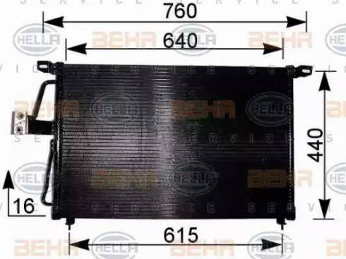 HELLA 8FC 351 037-611 - Kondensators, Gaisa kond. sistēma www.autospares.lv