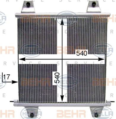 HELLA 8FC 351 029-094 - Kondensators, Gaisa kond. sistēma www.autospares.lv