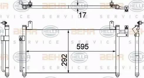 HELLA 8FC 351 304-361 - Kondensators, Gaisa kond. sistēma www.autospares.lv