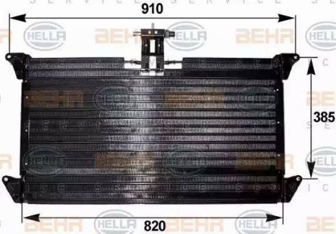 HELLA 8FC 351 300-181 - Kondensators, Gaisa kond. sistēma www.autospares.lv