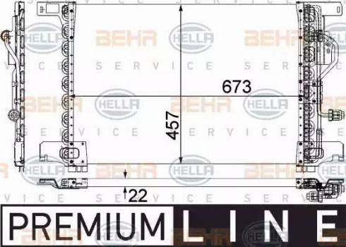 HELLA 8FC 351 300-131 - Kondensators, Gaisa kond. sistēma www.autospares.lv