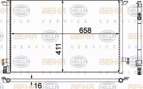 HELLA 8FC 351 300-314 - Kondensators, Gaisa kond. sistēma www.autospares.lv